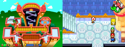 Twentieth block in the present Princess Peach's Castle of Mario & Luigi: Partners in Time.