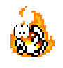 Cheep Cheep on fire (replaces Blurp in the volcano theme)