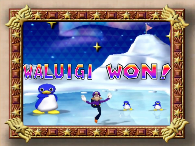 File:Waluigi Penguin's Ice Lake Ending.png