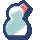 Sprite of the Ice Power badge in Paper Mario: The Thousand-Year Door.