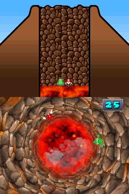 Duel mode for Crater Crawl in Mario Party DS