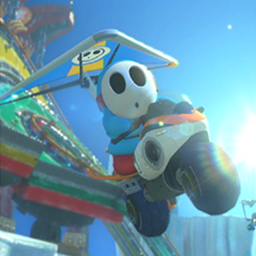 File:NSO MK8D May 2022 Week 1 - Character - Blue Shy Guy in Jet Bike.png