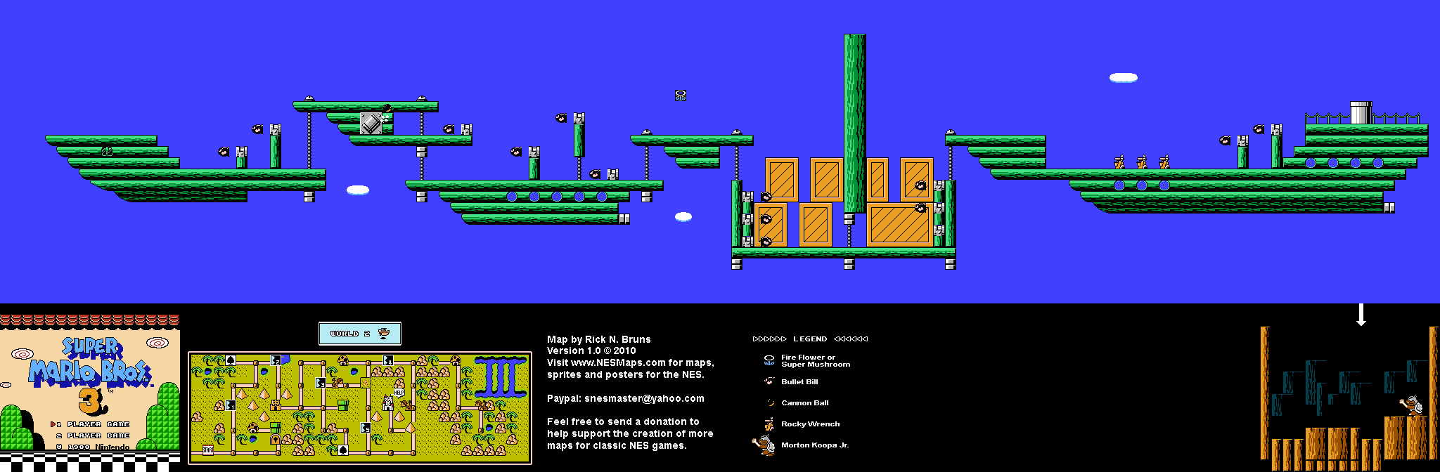 Map of World 2-Airship of Super Mario Bros. 3