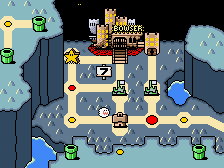 The world Valley of Bowser as it appears in Super Mario World.