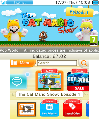 File:Cat Mario Show 3DS menu.png