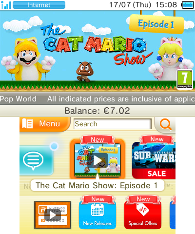 File:Cat Mario Show 3DS menu.png
