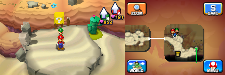 Block 66 in Dozing Sands of Mario & Luigi: Dream Team.