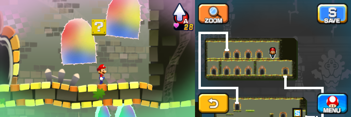 Second block in Dreamy Pi'illo Castle accessed by a Dreampoint of Mario & Luigi: Dream Team.