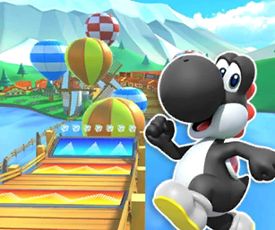 File:MKT Icon DaisyHillsT3DS BlackYoshi.png