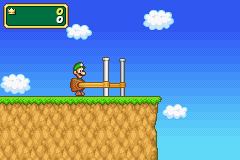 The mini-game, Flingshot from Mario Party Advance