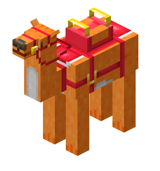 Minecraft Mario Mash-Up Saddled Camel Render.gif