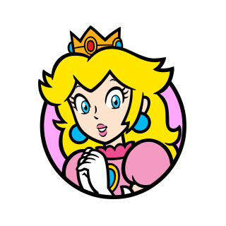 Princess Peach character icon stamp from Super Mario 3D World + Bowser's Fury.