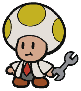 Toad Researcher in Paper Mario: The Origami King
