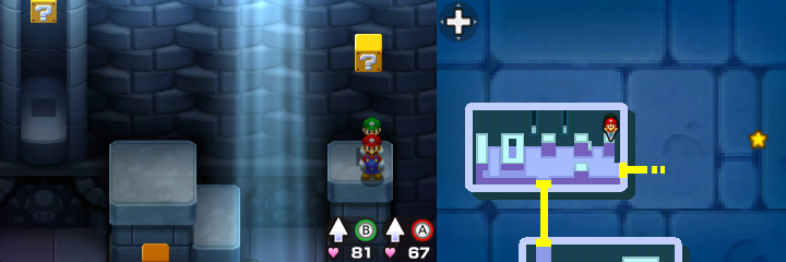 Sixteenth block in Toad Town of Mario & Luigi: Bowser's Inside Story + Bowser Jr.'s Journey.