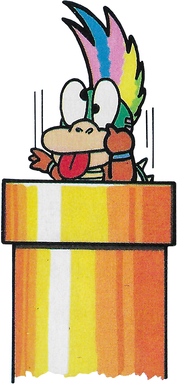 Lemmy Koopa in his Super Mario World Boss Battle.