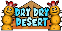 The logo for Dry Dry Desert, from Mario Kart Double Dash!!.
