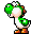 An early sprite of Yoshi spitting out seeds