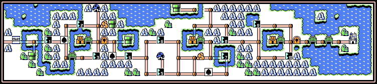 Ice Land as it appears in Super Mario Bros. 3