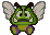 Battle idle animation of a Hyper Paragoomba from Paper Mario (discounting the occasional sidling, which is done at random and technically considered a separate animation)