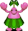 Sprite of a pink Pianta from Mario Kart DS