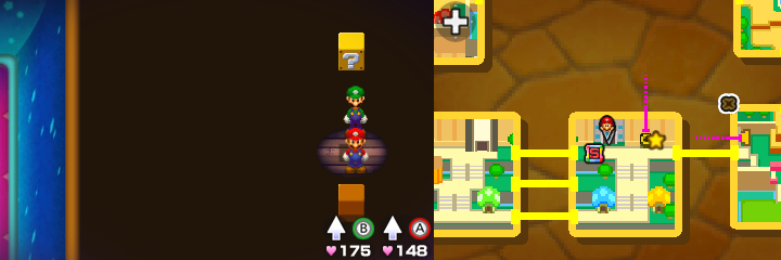 Block 31 in Toad Town of Mario & Luigi: Bowser's Inside Story + Bowser Jr.'s Journey.