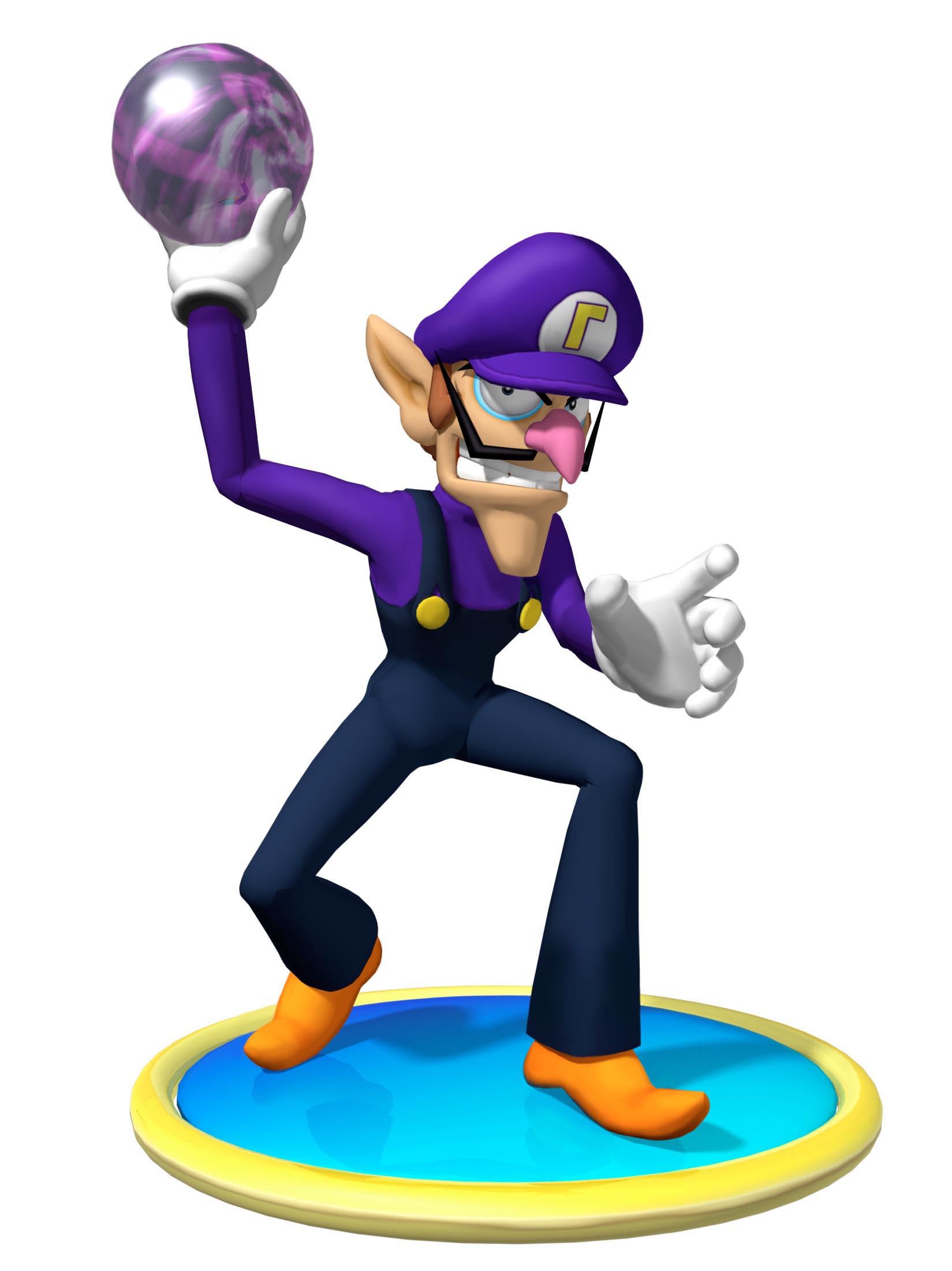 Artwork of Waluigi for Mario Party 4