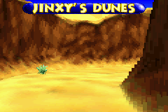 Screenshot of a track opening in the 2004 voxel engine build of Banjo-Pilot, for comparison with Diddy Kong Pilot's 2003 build