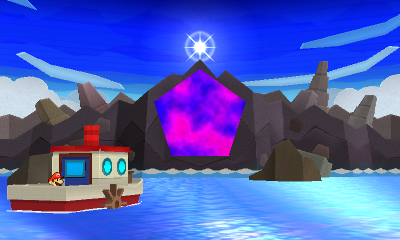 Only paperization spot in Gate Cliff of Paper Mario: Sticker Star.