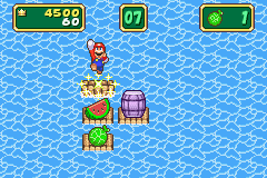 The mini-game, Melon Folley from Mario Party Advance