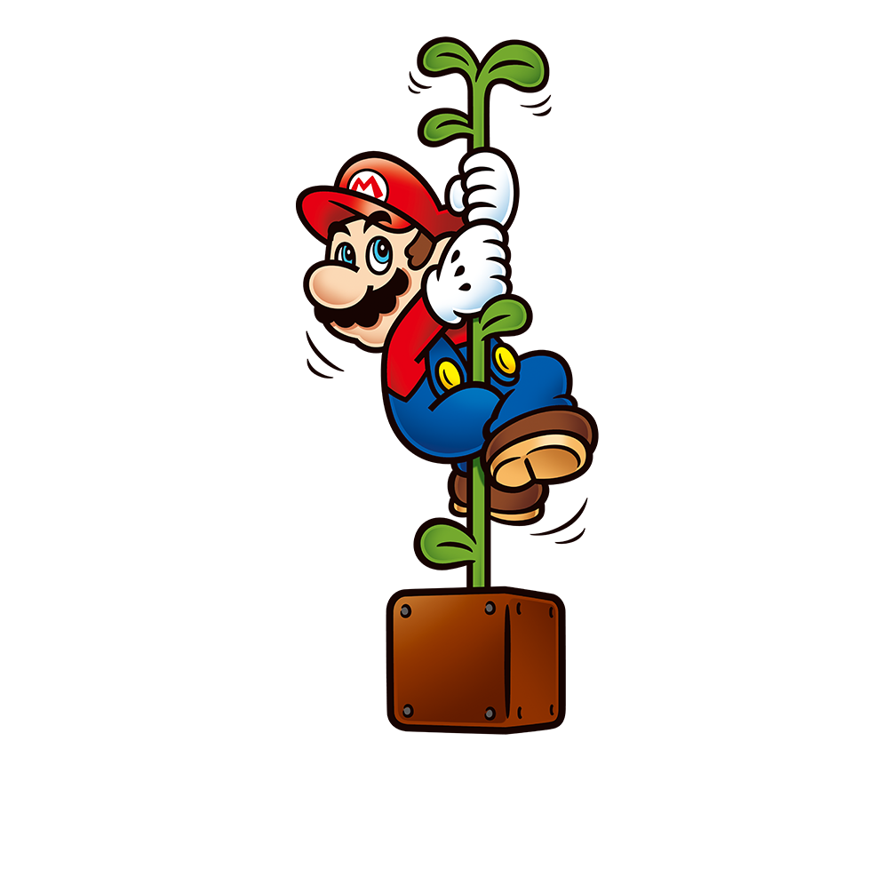 Filemario Climb Beanstalk 2d Shaded Artworkpng Super Mario Wiki The Mario Encyclopedia 8205