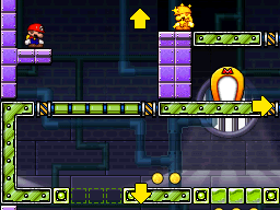 A screenshot of Room 4-3 from Mario vs. Donkey Kong 2: March of the Minis.