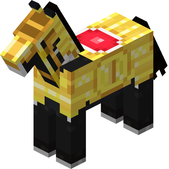 File:Minecraft Mario Mash-Up Horse Black Gold Render.png