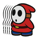 Shy Guy 5-Stack Idle Animation from Paper Mario: Color Splash