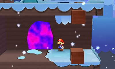 Last paperization spot in Snow Rise of Paper Mario: Sticker Star.