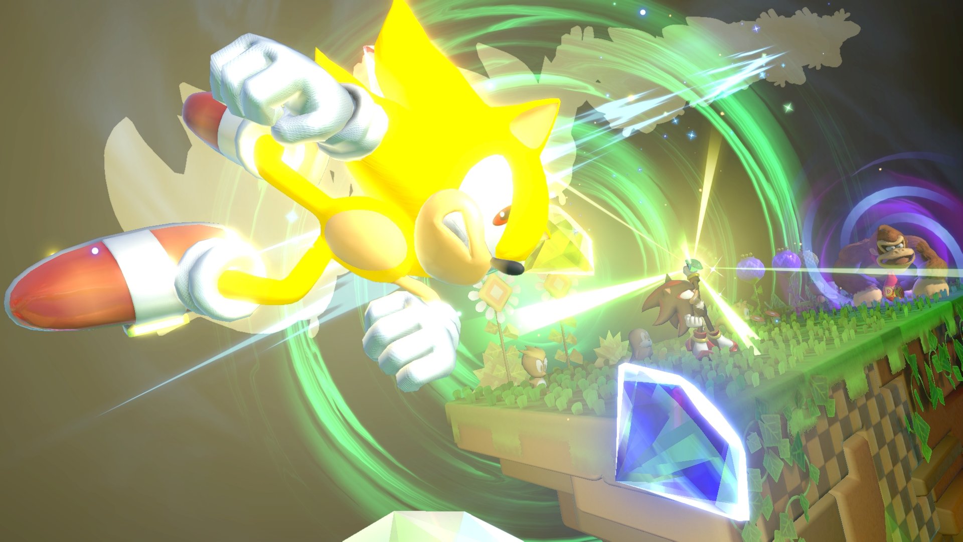 Sonic, Shadow, and Donkey Kong