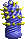 Periwinkle with yellow spikes (medium)
