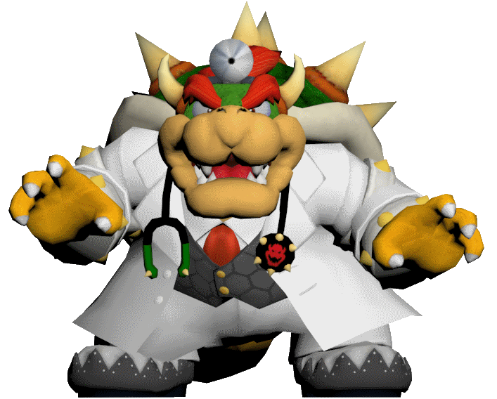 Animated image of Dr. Bowser from Dr. Mario World