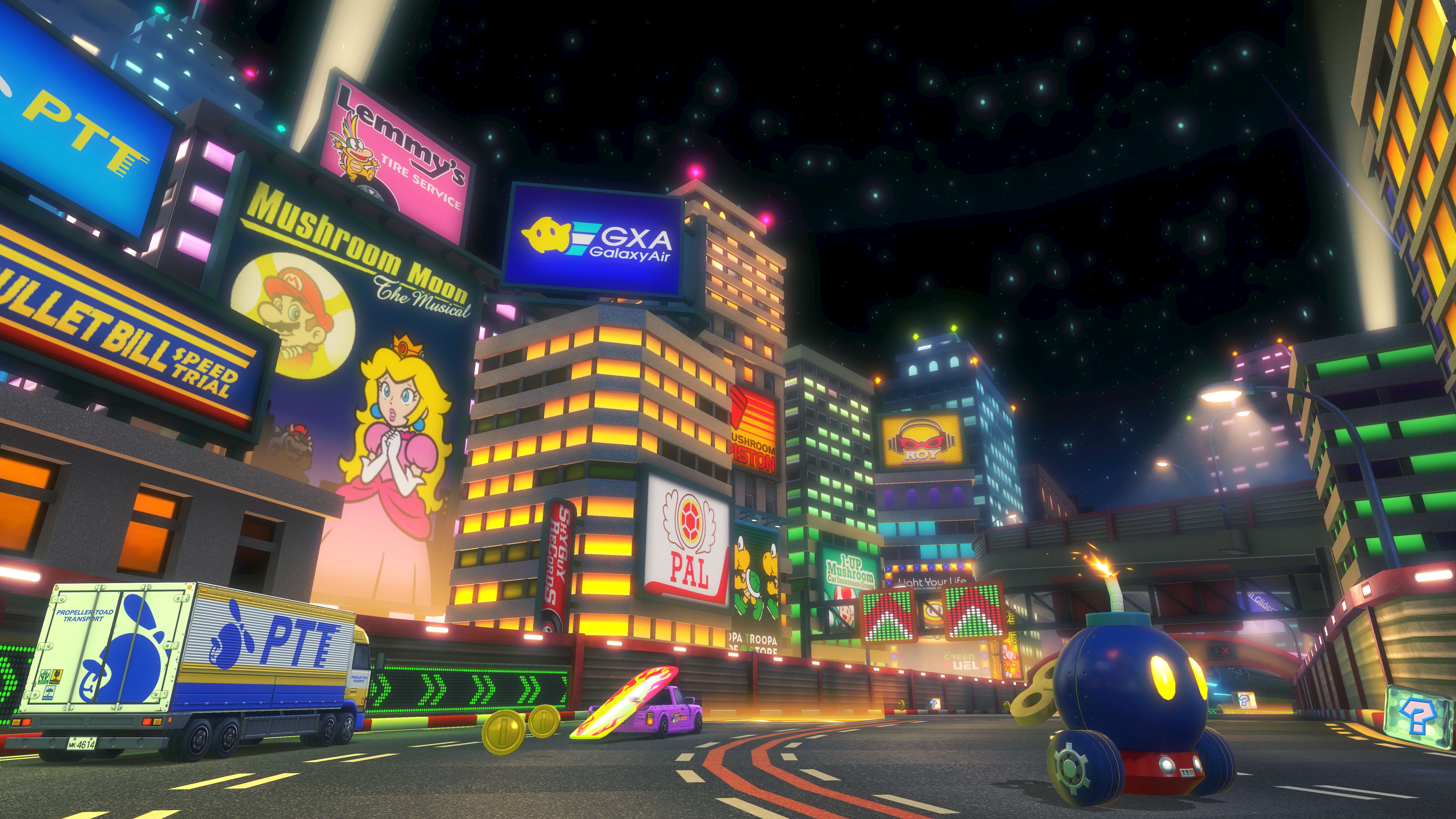 Wii Moonview Highway in Mario Kart 8 Deluxe
