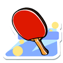 Sticker of a table tennis racket from Mario & Sonic at the London 2012 Olympic Games