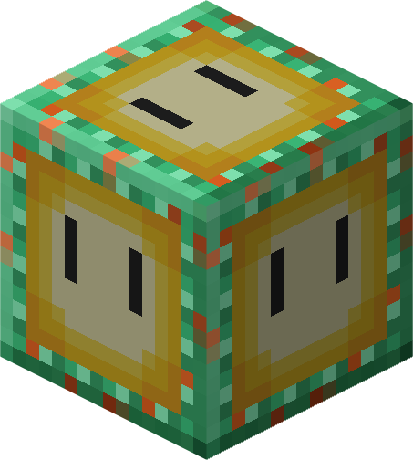 File:Minecraft Mario Mash-Up Oxidized Copper Bulb Lit Powered Render.png