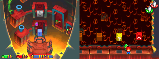 Forty-third and forty-fourth blocks in Thwomp Caverns of the Mario & Luigi: Partners in Time.