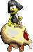 Sprite of a yellow Klank from Donkey Kong Country 2: Diddy's Kong Quest