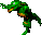 Sprite of a green Kritter (cast roll only) from Donkey Kong Country for Game Boy Advance