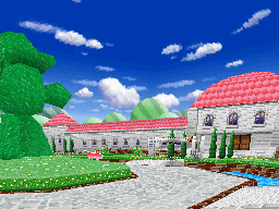 Panorama of Peach Gardens seen in Mario Kart DS