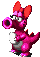 Battle idle animation of Birdo from Super Mario RPG: Legend of the Seven Stars