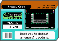 The shelf cover for one of 18-Volt's microgames in WarioWare: D.I.Y.