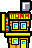 Mona Pizza's map sprite in WarioWare: Twisted!