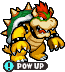 Bowser under the "Pow Up" status effect