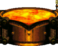 Tiles of a bubbling cauldron in Fire-Ball Frenzy from Donkey Kong Country 3: Dixie Kong's Double Trouble!