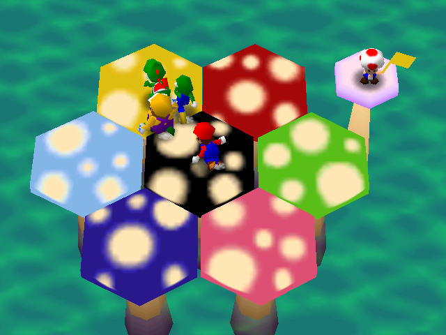 The minigame Mushroom Mix-Up.